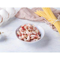 Guanciale dolce tagliato a mano