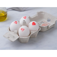 4 Uova bianche alta qualità BIO da galline al pascolo