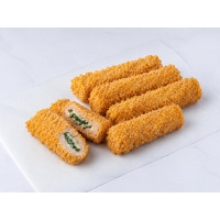 Involtini di suino panati con formaggio e spinaci