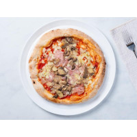 Pizza prosciutto e funghi