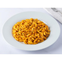 Gnocchetti sardi con salsiccia, pomodoro e pecorino