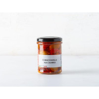Olive verdi schiacciate in olio piccante calabrese