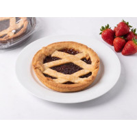 Crostata con confettura alle fragole