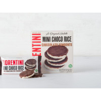 Mini gallette di riso ricoperte di cioccolato fondente