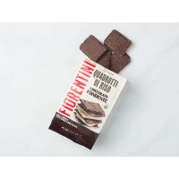 Quadrotti di riso ricoperti di cioccolato fondente