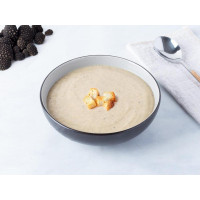 Vellutata di patate e porri al tartufo nero