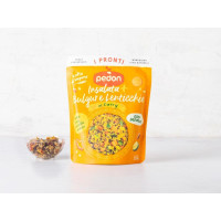 Bulgur e lenticchie con verdure al curry