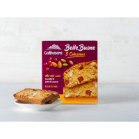 Fette biscottate con mirtilli rossi, mandorle e semi di zucca