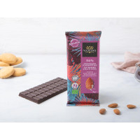 Cioccolato fondente 56% con mandorle e sale BIO