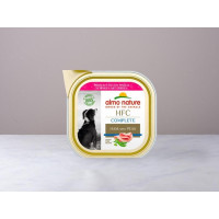 17 vaschette con prosciutto e piselli per cane
