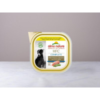 17 vaschette con pollo free range e zucchine per cane