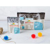 6 Bustine per gatto urinary support con pesce e pollo