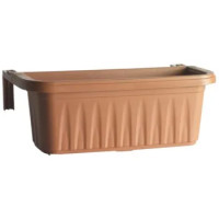 FIORIERA RONDINE CM 50 CON AGGANCI REGOLABILI E RISERVA D'ACQUA COLORE TERRACOTTA