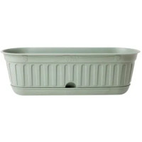 FIORIERA ETIKA CM 48 CON SOTTOVASO A RISERVA D'ACQUA COLORE SALVIA