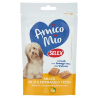 Selex Amico Mio Cane Snack Con Pollo, Cereali e Ripieno Di Formaggio Fresco 60 g