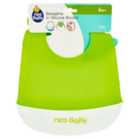 Neo Baby Bavaglina In Silicone Bicolor 6m+ 1 Pz