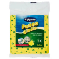 IL GIGANTE Panno Giallo 35x35cm 3 Pz