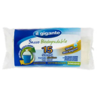 IL GIGANTE Sacco Biodegradabile Raccolta Differenziata Umido Formato 42x42cm 10 Litri 15 Pz