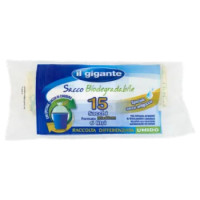 IL GIGANTE Sacco Biodegradabile Formato 35x42cm 6 Litri Raccolta Differenziata Umido 15 Pz