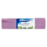 IL GIGANTE Sacco Rifiuti Condominio Formato 70x110cm Raccolta Differenziata Viola 10 Pz