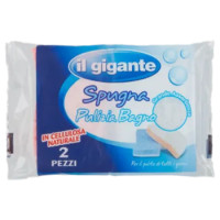 IL GIGANTE Spugna Pulizia Bagno In Cellulosa Naturale 2 Pz