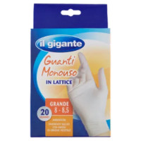 IL GIGANTE Guanti Monouso In Lattice Grande 8 - 8,5 20 Guanti
