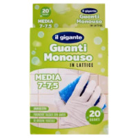 IL GIGANTE Guanti Monouso In Lattice Media 7 - 7,5 20 Guanti