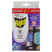 Raid Antitarme Gel Armadi, Confezione Da 6 Unità, Fragranza Lavanda, Protegge Per L'Intera Stagione