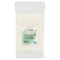 PerLa Festa ComposTable Cannucce Compostabili 50 Pz
