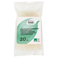 PerLa Festa ComposTable Mini Forchette Compostabili 20 Pz