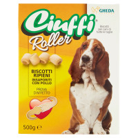 Ciuffi Roller Biscotti Ripieni Insaporiti Con Pollo 500 g