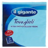 IL GIGANTE Tovaglioli Azzurri 3 Veli 30 Pz