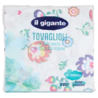 IL GIGANTE Tovaglioli In Pura Ovatta Di Cellulosa Vergine 3 Veli 30 Pz