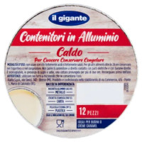 IL GIGANTE Contenitori In Alluminio Caldo 12 Pz