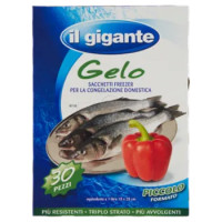 IL GIGANTE Gelo Sacchetti Freezer Per La Congelazione Domestica Formato Piccolo 30 Pz