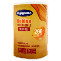 IL GIGANTE Bobina Super Rotolo Multiuso 200 Strappi 2 Veli