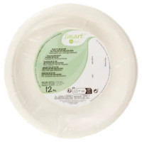 Smart Ecotable Piatti In Polpa Di Cellulosa Ø18 Cm 12 Pz
