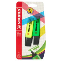 STABILO Boss Original Evidenziatore Giallo/verde - Blister Da 2 Pz.