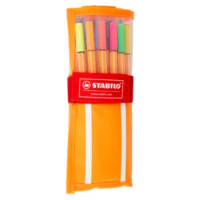 STABILO Point 88 Penna Fineliner - Rotolo Da 30 Pz. Con 5 Fluo