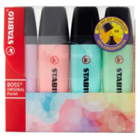 STABILO Boss Original Pastel Evidenziatore - Astuccio Da 4 Pz.