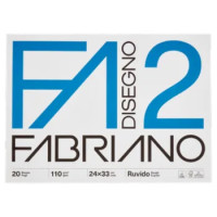 Fabriano Disegno 2 110 G/m² 24x33 Cm Ruvido 20 Fogli