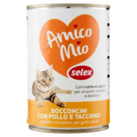 Selex Amico Mio Bocconcini Per Gatto Con Pollo e Tacchino 405 g