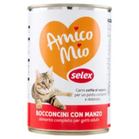 Selex Amico Mio Bocconcini Per Gatto Con Manzo 405 g