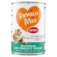 Selex Amico Mio Bocconcini Per Gatto Con Coniglio e Verdure 405 g