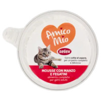 Selex Amico Mio Mousse Per Gatto Con Manzo e Fegato 85 g