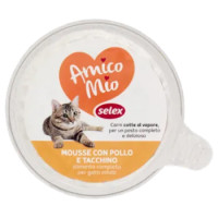 Selex Amico Mio Mousse Per Gatto Con Pollo e Tacchino 85 g