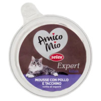 Selex Amico Mio Expert Mousse Per Gatto Kitten Con Pollo e Tacchino 85 g
