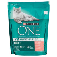 PURINA ONE BIFENSIS Gatto Crocchette ADULT Ricco In Salmone e Cereali Integrali Sacco 800g