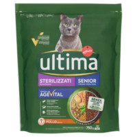 Ultima Cat Sterilizzati Senior +10 Anni Con Pollo 750 g