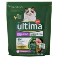 Ultima Cat Sterilizzati Palline Di Pelo Con Tacchino 750 g